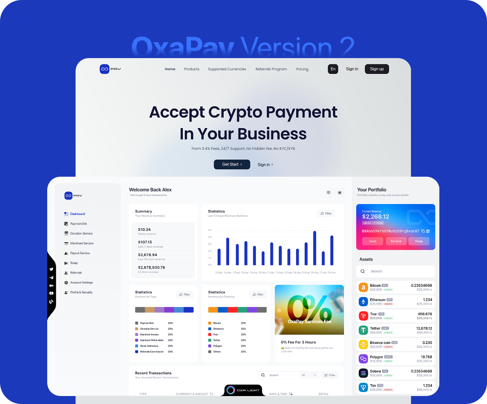 Crypto Payment Gateway for Businesses | OxaPay