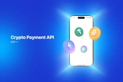 Mobile interface showcasing Bitcoin, Ethereum, Tether, and Solana as crypto payment option