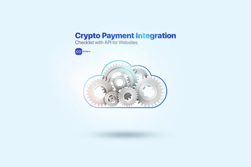 Cloud-shaped gear mechanism representing crypto API integration