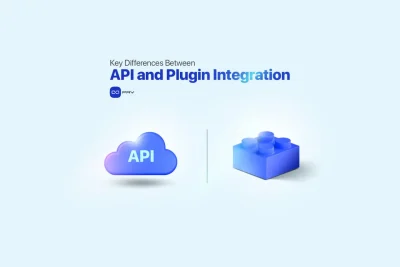 API cloud icon and plugin block icon illustrating integration types