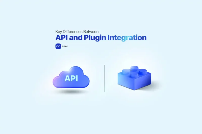API cloud icon and plugin block icon illustrating integration types