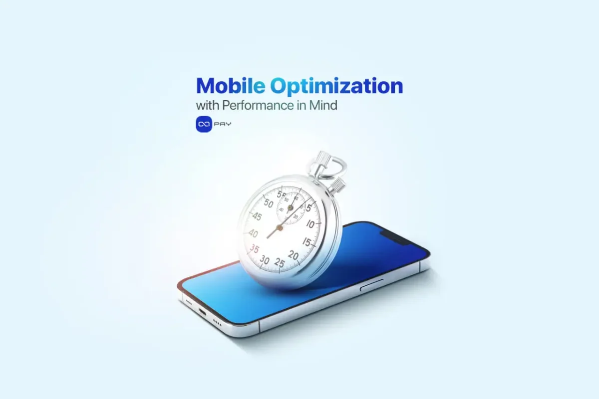 Stopwatch on a smartphone symbolizing fast mobile performance for WooCommerce optimization