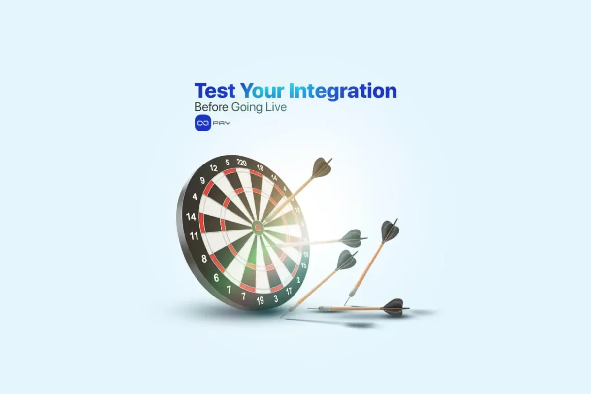 Dartboard with darts symbolizing accuracy in crypto integration testing