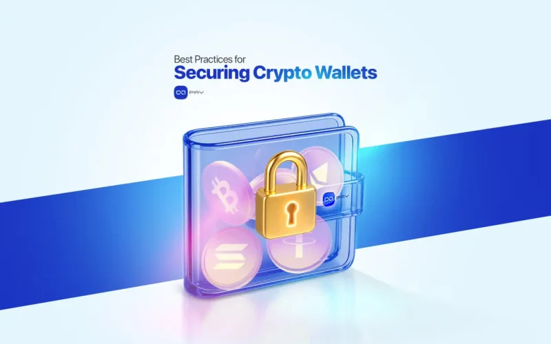 Illustration d'un portefeuille crypto avec un cadenas de sécurité symbolisant les paiements numériques sécurisés