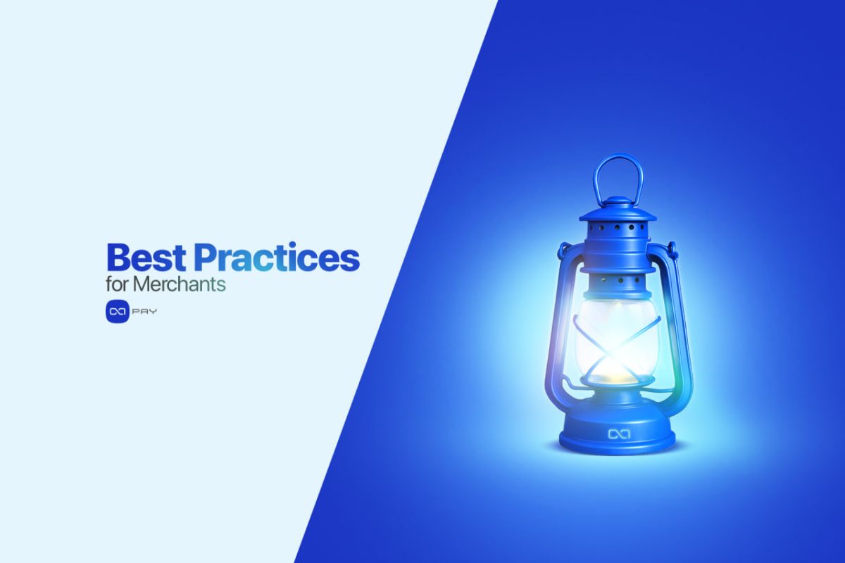 Merchant Best Practices Blue lantern symbolizing guidance for merchants in payment security