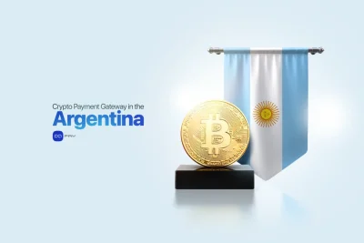 Bitcoin with the Argentina flag representing a crypto payment gateway for Argentinian businesses