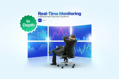 Real-time monitoring dashboard visualization with a professional reviewing blockchain analytics in Blockchain Payment Systems.