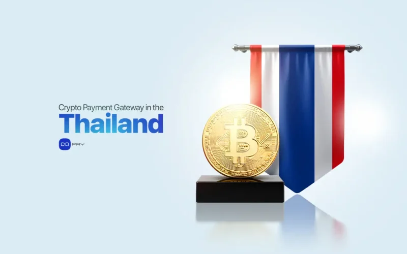 Crypto Payment Gateway in Thailand with Bitcoin and Thai flag