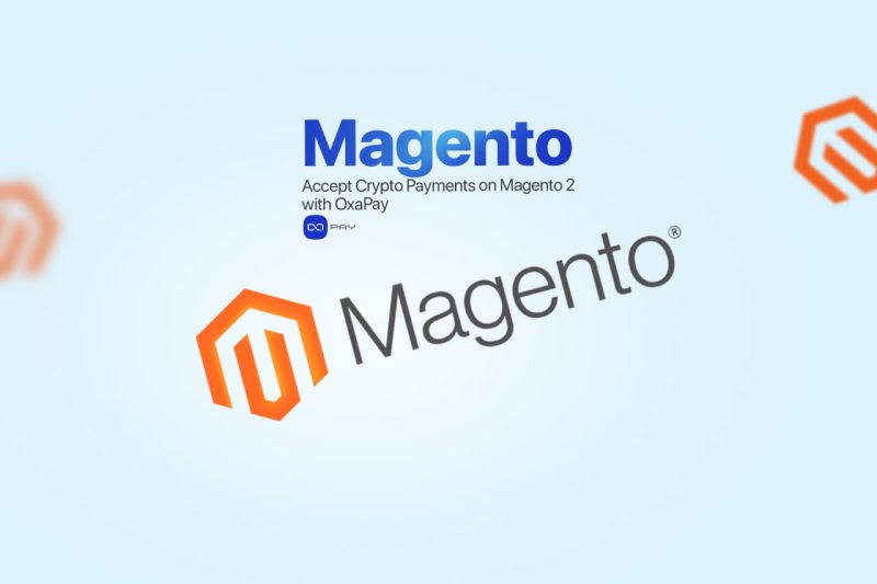 Magento logo with OxaPay crypto payment integration