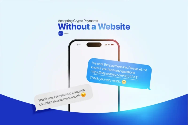 Accepting crypto payments through a payment link without a website