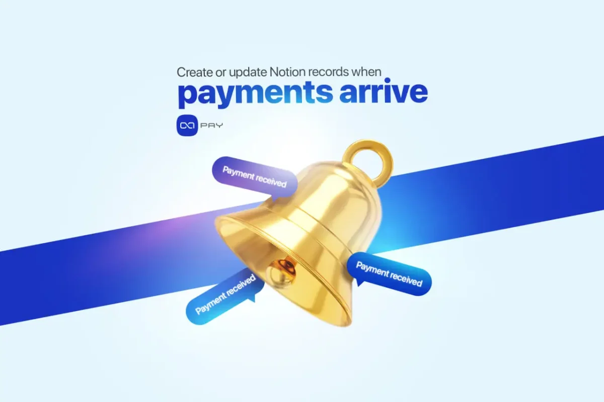 Automated Payment Notifications in Notion Automated crypto payment notifications creating or updating Notion records