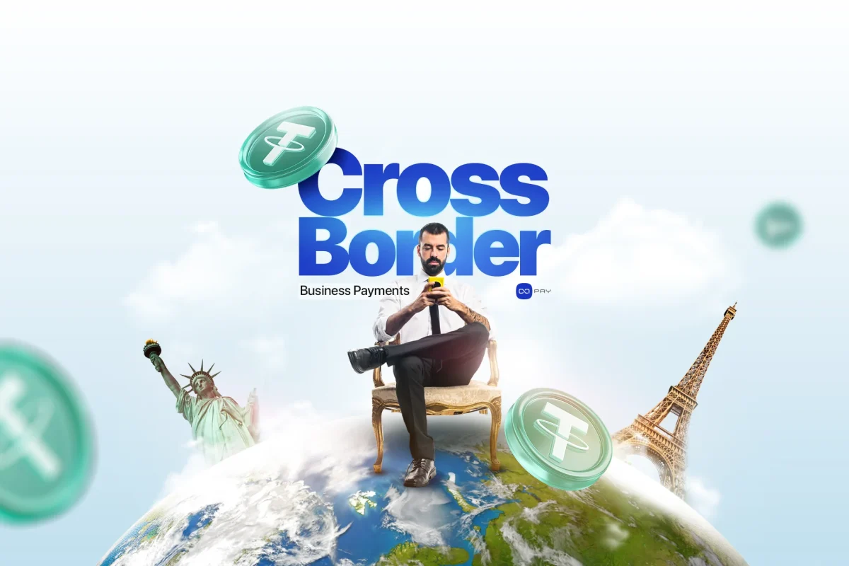 Cross-border business payments using stablecoins for global commerce