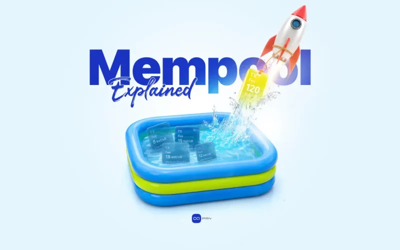 Mempool explained illustration showing pending crypto transactions competing for confirmation