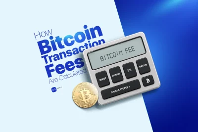 Bitcoin transaction fee calculator showing inputs, outputs, and fee rate in sat/vB