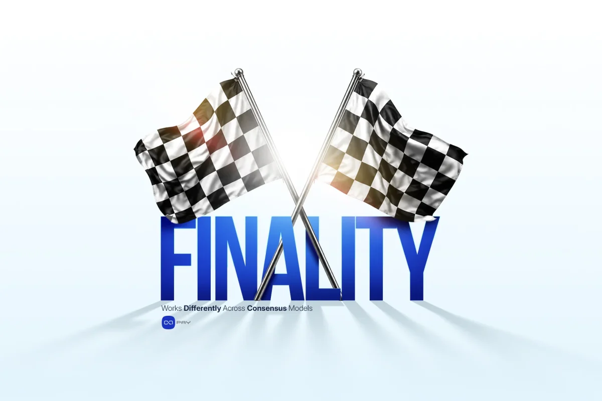 Blockchain Payment Finality Illustration of transaction finality across different blockchain consensus models