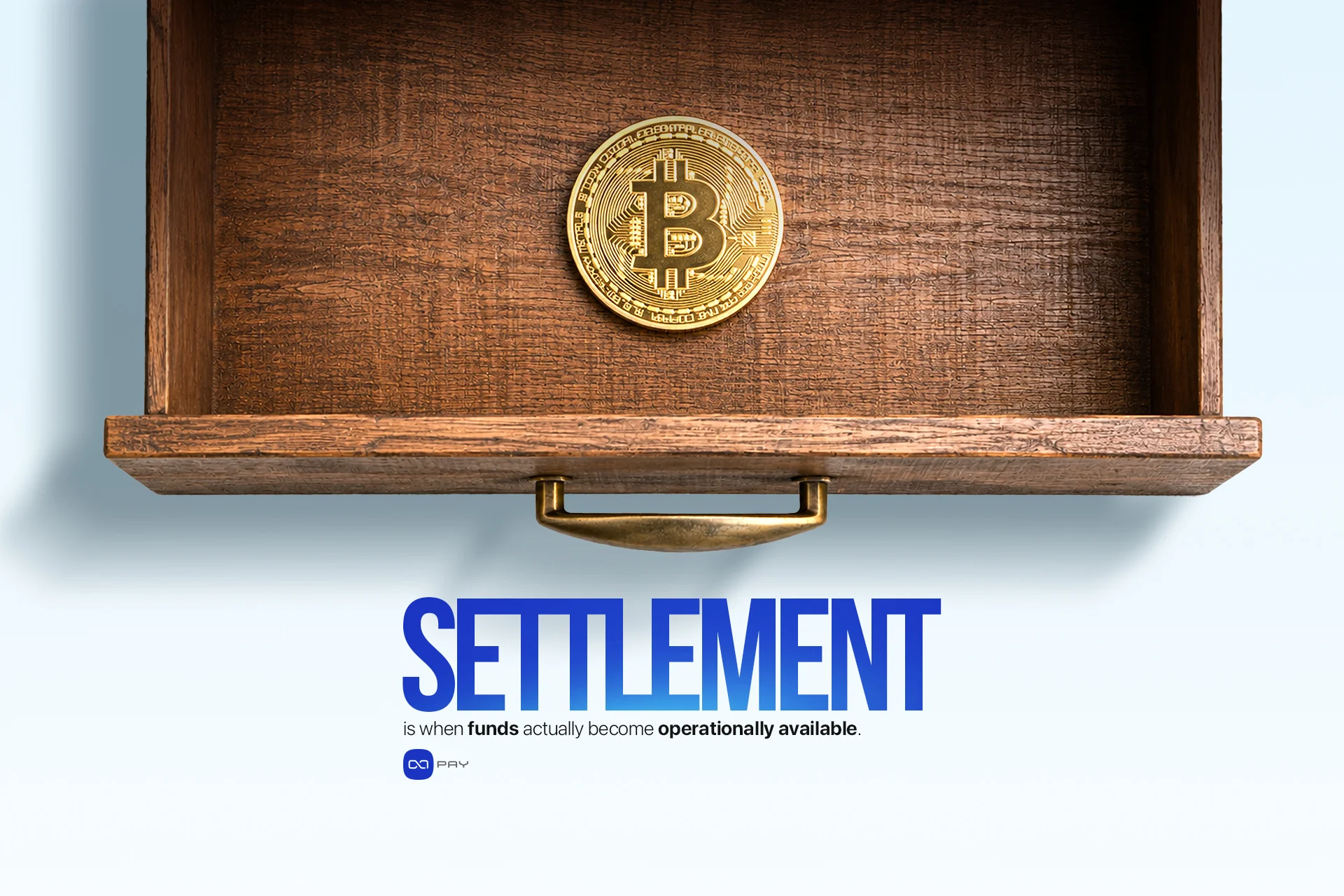 Visual representation of payment settlement and funds becoming available