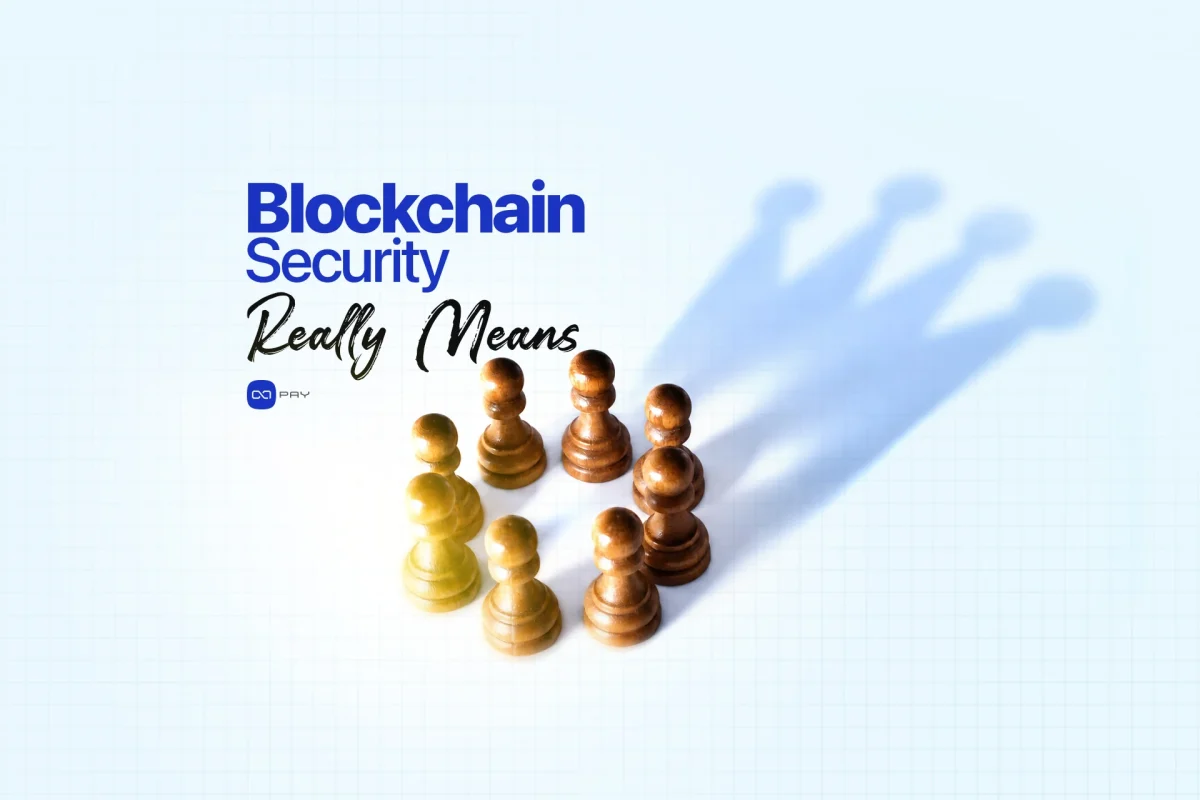 Chess pieces casting a crown-shaped shadow to represent trust, consensus, and security in blockchain networks.