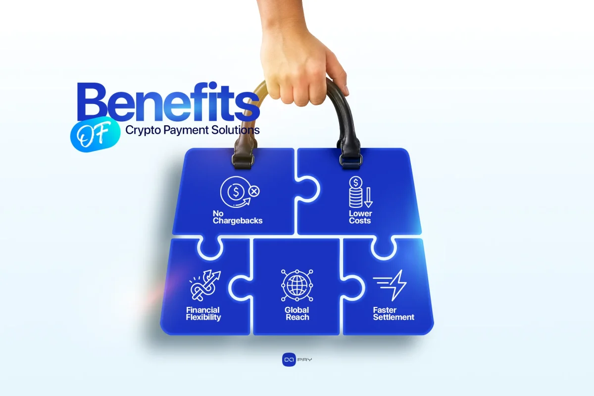Benefits of Crypto Payment Solutions Benefits of crypto payment solutions including lower costs, global reach, and faster settlement
