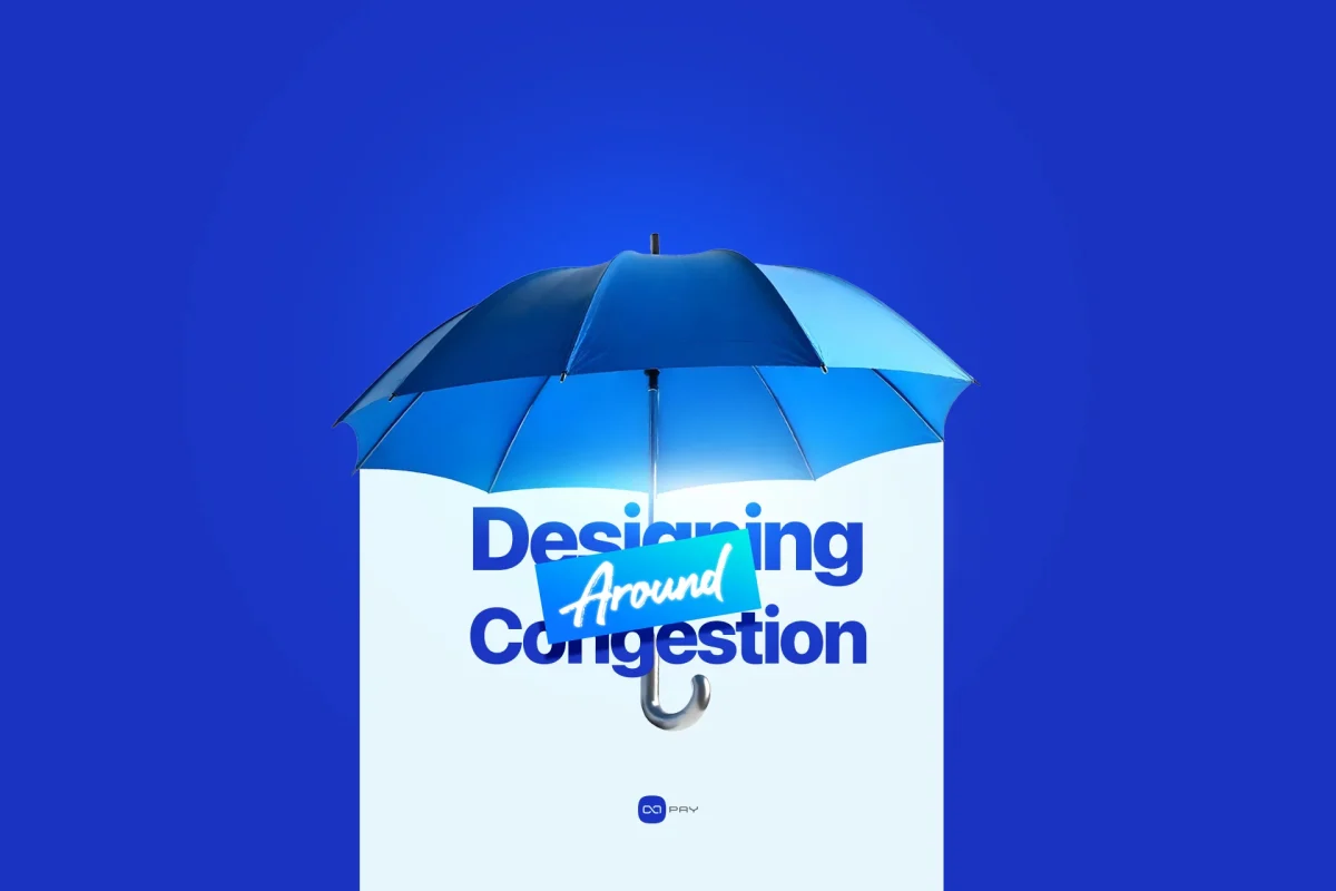 Blue umbrella illustrating how systems can adapt around network congestion