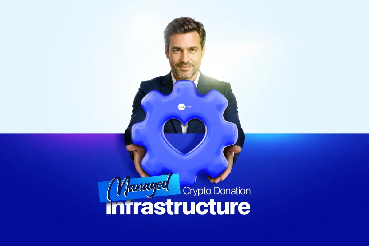 Managed infrastructure for receiving and processing crypto donations