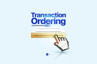 Blockchain transaction ordering diagram showing how transactions are prioritized and included in blocks.