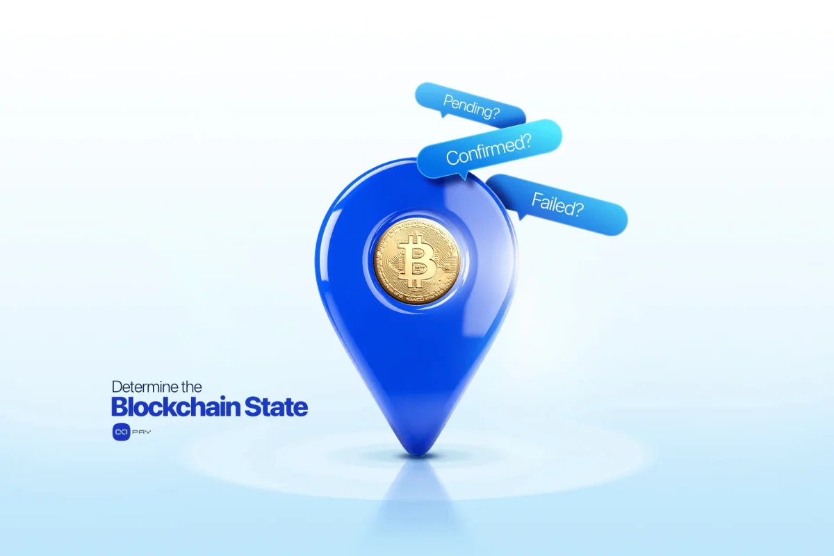 Determine Blockchain State Bitcoin transaction with pending, confirmed, and failed status options