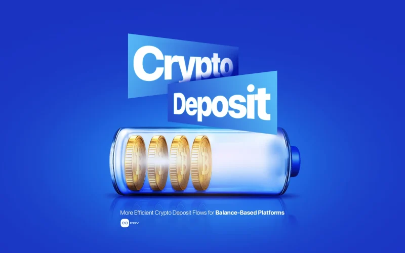 Crypto deposit flow for balance-based platforms