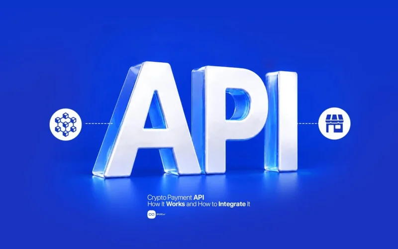 Crypto payment API connecting blockchain infrastructure with an online business
