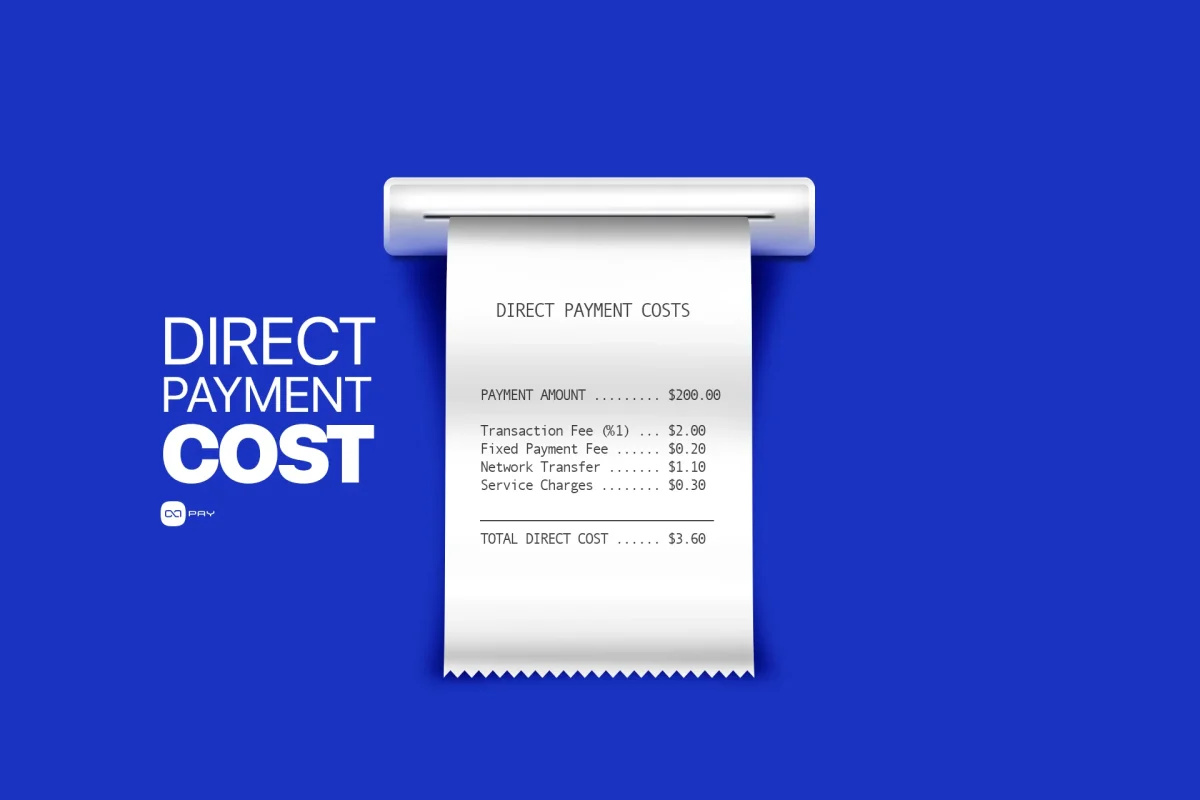 Receipt showing direct crypto payment costs