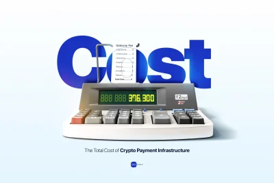 Calculator showing the total cost of crypto payment infrastructure